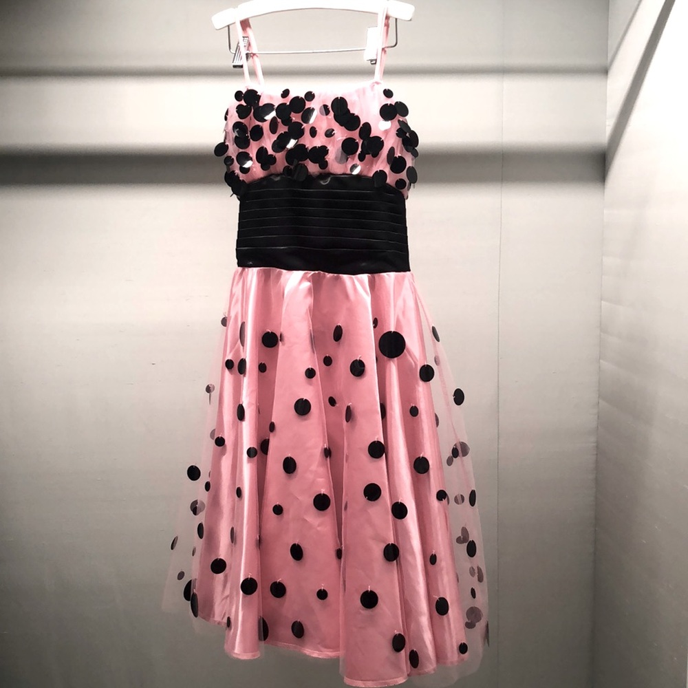 Pink and Black polka dot Child’s dress